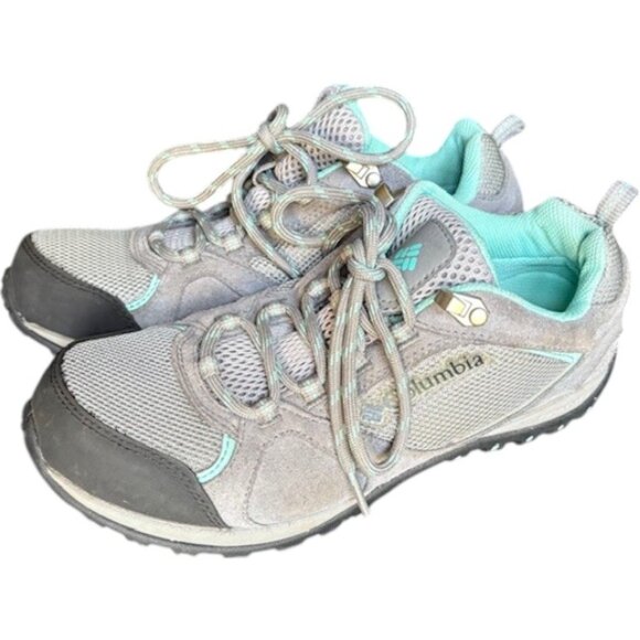 Columbia Access Point II Waterproof Trail/Hiking Shoes - Gray/Turquoise - 8.5 - Picture 2 of 12